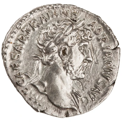 Denarius - Hadrian P M TR P COS III; Victory front
