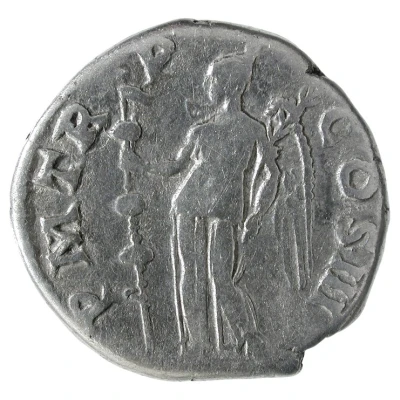 Denarius - Hadrian P M TR P COS III; Victory back