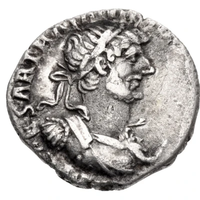 Denarius - Hadrian P M TR POTES III COS III; Fortuna front