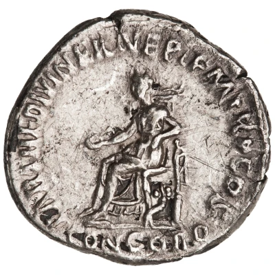 Denarius - Hadrian PARTH F DIVI NER NEP P M TR P COS CONCORD; Concordia and Spes back