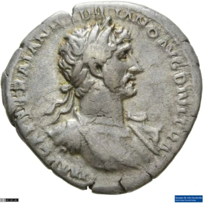 Denarius - Hadrian PARTH F DIVI NER NEP P M TR P COS FORT RED; Fortuna front