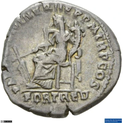Denarius - Hadrian PARTH F DIVI NER NEP P M TR P COS FORT RED; Fortuna back