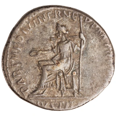 Denarius - Hadrian PARTH F DIVI NER NEP P M TR P COS IVSTITIA; Justitia back