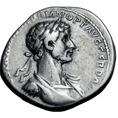 Denarius - Hadrian PARTHIC DIVI TRAIAN AVG F P M TR P COS P P CONCORD; Concordia front