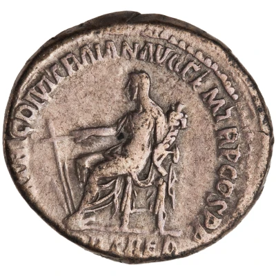 Denarius - Hadrian PARTHIC DIVI TRAIAN AVG F P M TR P COS P P FORT RED; Fortuna back