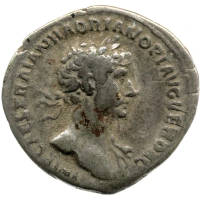 Denarius - Hadrian PARTHIC DIVI TRAIAN AVG F P M TR P COS P P PAX; Pax front