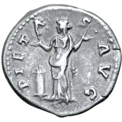 Denarius - Hadrian PIETAS AVG; Pietas back