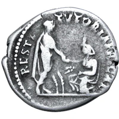 Denarius - Hadrian RESTITVTORI AFRICAE; Africa back