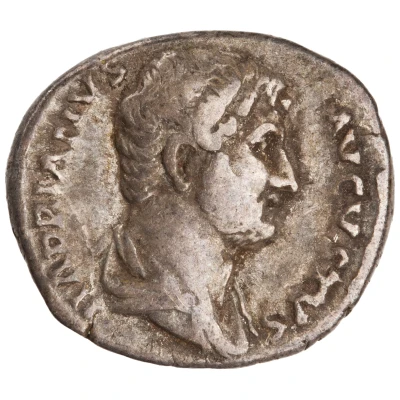Denarius - Hadrian ROMA FELIX COS III P P; Roma front