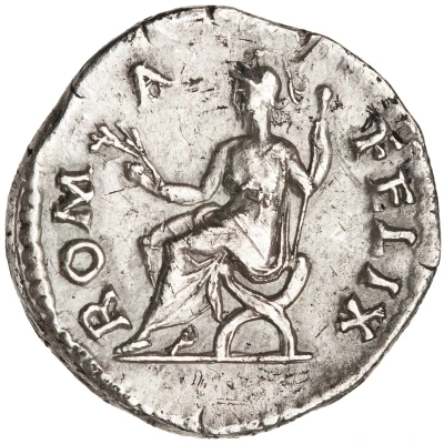 Denarius - Hadrian ROMA FELIX; Roma back