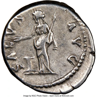 Denarius - Hadrian SALVS AVG; Salus back