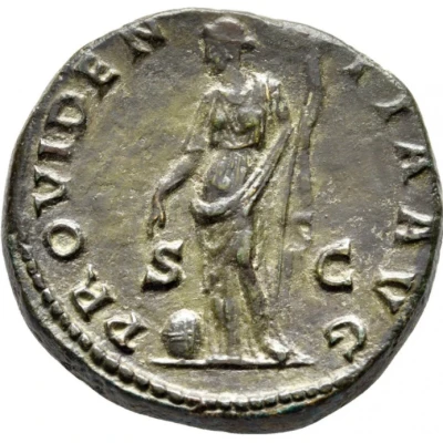 Denarius - Hadrian SALVS AVG; Salus back