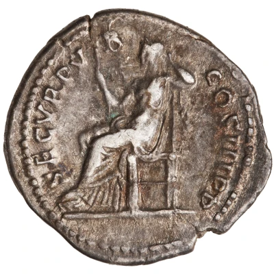 Denarius - Hadrian SECVR PVB COS III P P; Securitas back