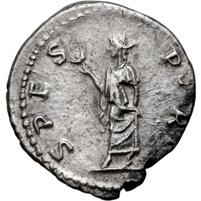 Denarius - Hadrian SPES P R; Spes back