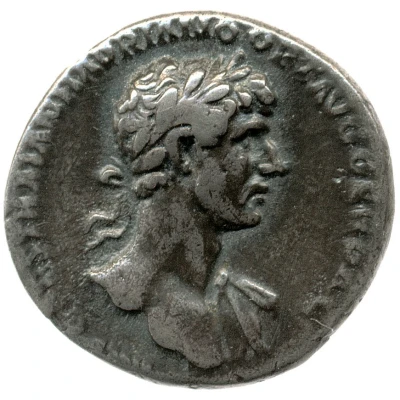Denarius - Hadrian and Trajan PARTHIC DIVI TRAIAN AVG F P M TR P COS P P ADOPTIO front