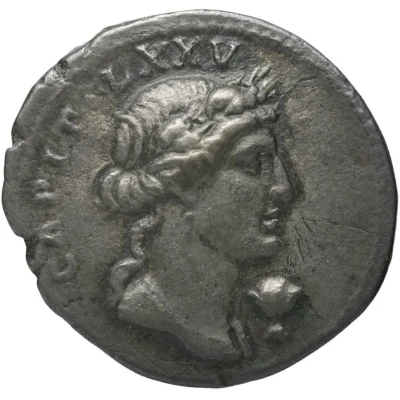 Denarius IMP CAES TRAIAN AVG GER DAC P P REST C MARI C F S C IXXV; Ceres front