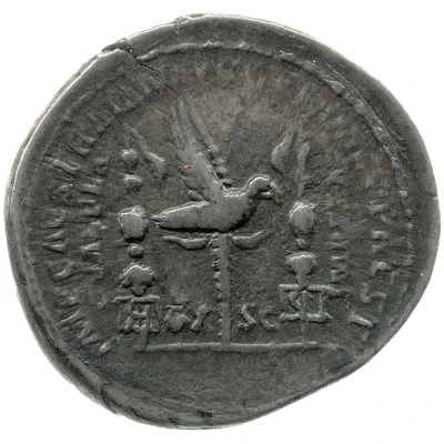Denarius IMP CAES TRAIAN AVG GER DAC P P REST C VAL FLA IMPERAT EX S C; Victory back