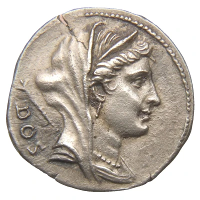 Denarius IMP CAES TRAIAN AVG GER DAC P P REST L RVBRI; Juno and Victory front