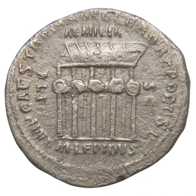 Denarius IMP CAES TRAIAN AVG GER DAC P P REST M LEPIDVS AIMILIA REF S C; Vesta back