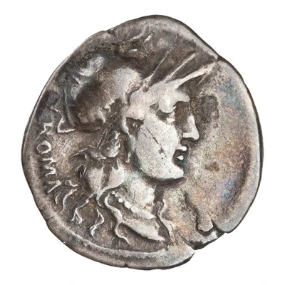 Denarius IMP CAES TRAIAN AVG GER DAC P P REST M TVLLI; Roma and Victory front
