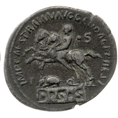 Denarius IMP CAES TRAIAN AVG GER DAC P P REST T I Q S; Hercules back