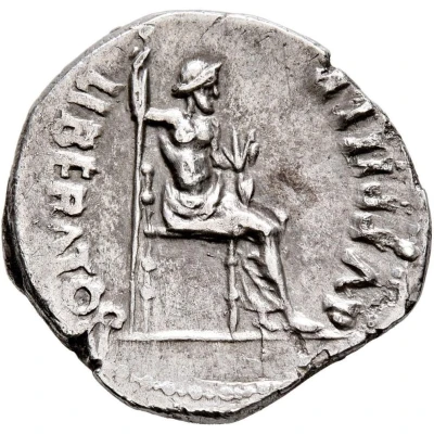 Denarius IVPPITER LIBERATOR; Roma and Jupiter back