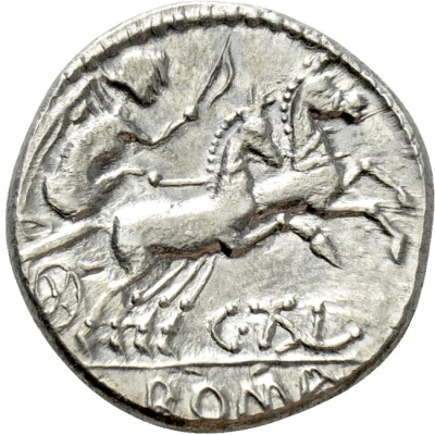 Denarius Imitation of Roman Republic Denarius 154 BC back