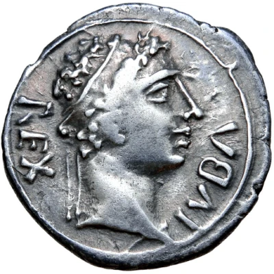 Denarius - Juba II Caesarea 25 BC - 24 AD front