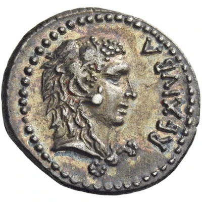 Denarius - Juba II Caesarea front