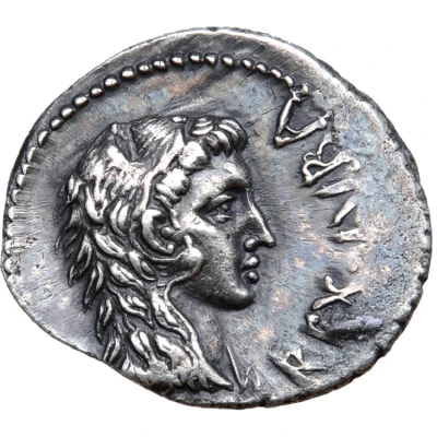 Denarius - Juba II Caesarea front