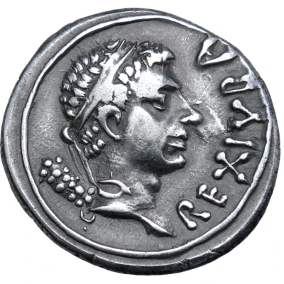 Denarius - Juba II Caesarea 25 BC - 24 AD front