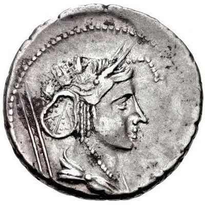 Denarius - Juba II Caesarea 25 BC - 24 BC back