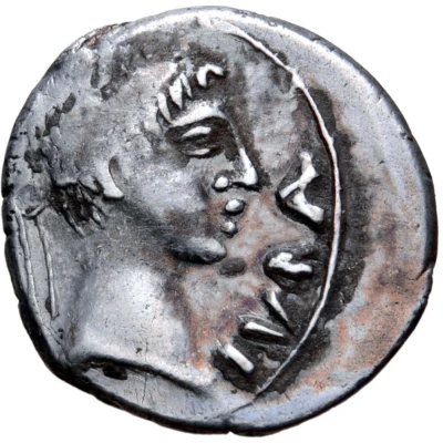 Denarius - Juba II Caesarea 25 BC - 24 AD front