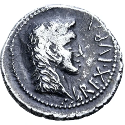 Denarius - Juba II Caesarea front