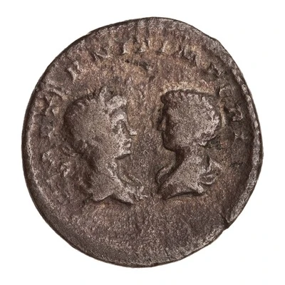 Denarius - Julia Domna, Caracalla, and Geta AETERNIT IMPERI back