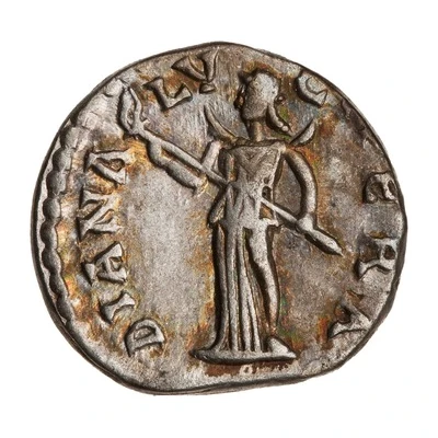 Denarius - Julia Domna DIANA LVCIFERA; Diana back