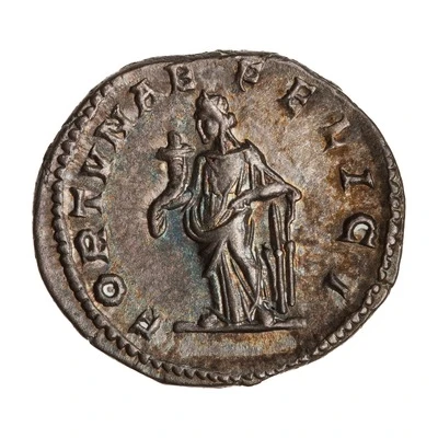 Denarius - Julia Domna FORTVNAE FELICI; Fortuna back