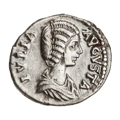 Denarius - Julia Domna IVNO REGINA; Juno front