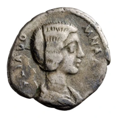 Denarius - Julia Domna PIETAS AVG; Pietas and Vesta front