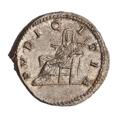 Denarius - Julia Domna PVDICITIA; Pudicitia back