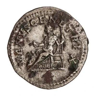Denarius - Julia Domna VENVS GENETRIX; Venus and Cupid back