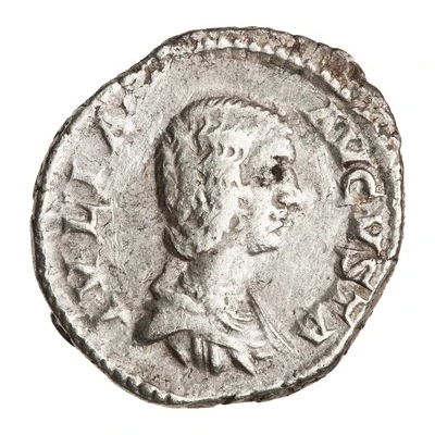 Denarius - Julia Domna VESTA MATER; Vesta front