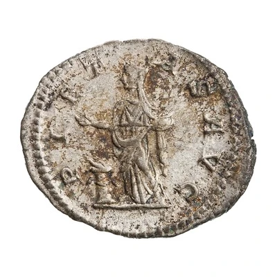 Denarius - Julia Maesa PIETAS AVG; Pietas back