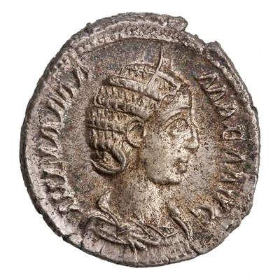 Denarius - Julia Mamaea VENERI FELICI; Cupid and Venus front