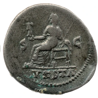 Denarius - Julia Titi VESTA S C; Vesta back