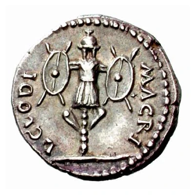 Denarius L CLODI MACRI; Roma back