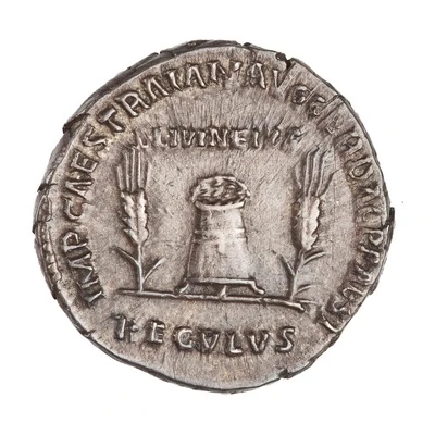 Denarius - Livineius Regulus IMP CAES TRAIAN AVG GER DAC P P REST L LIVINEIVS REGVLVS back