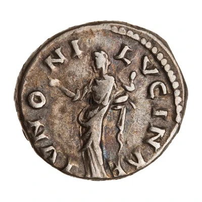 Denarius - Lucilla IVNONI LVCINAE; Juno back