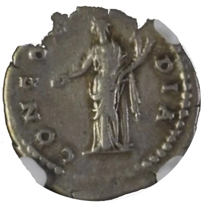 Denarius - Lucius Aelius CONCORDIA; Concordia back