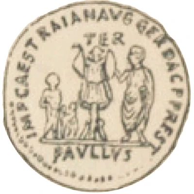 Denarius - Lucius Aemilius Paullus Macedonicus and Perseus of Macedon IMP CAES TRAIAN AVG GER DAC P P REST TER PAVLVS; Concordia back